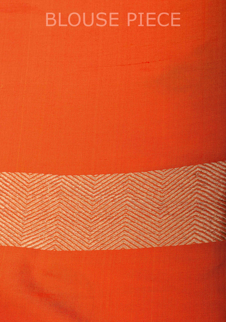 Kesari Mustard Banarasi Katan silk saree with Alfi Zari buttas And Contrast Border | SILK MARK CERTIFIED
