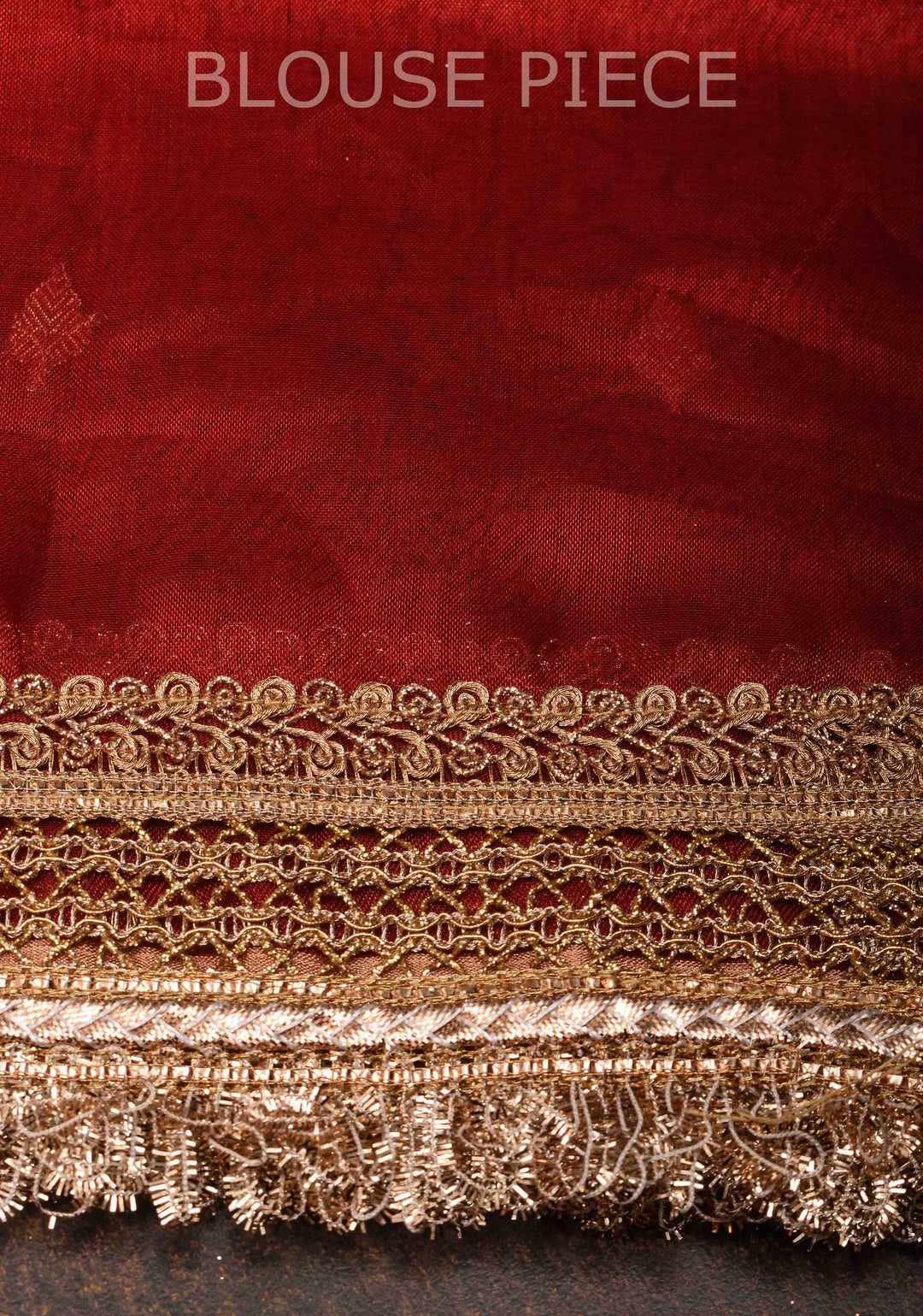 Maroon Banarasi Tissue Handloom Saree with Sona Rupa Buttas and Lace Border| SILK MARK CERTIFIED
