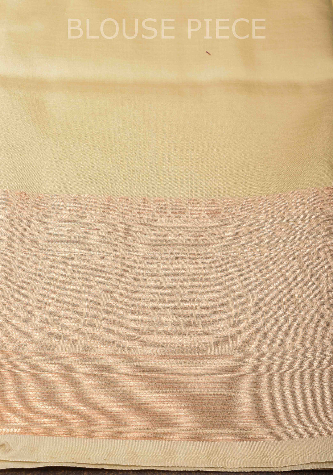 Beige Banarasi Katan silk saree with Paisley Zari Border | SILK MARK CERTIFIED
