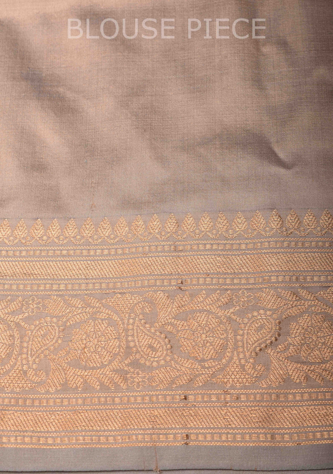 Mushroom Beige Banarasi Light Weight Katan silk saree with Zari Buttas and Zari Border | SILK MARK CERTIFIED