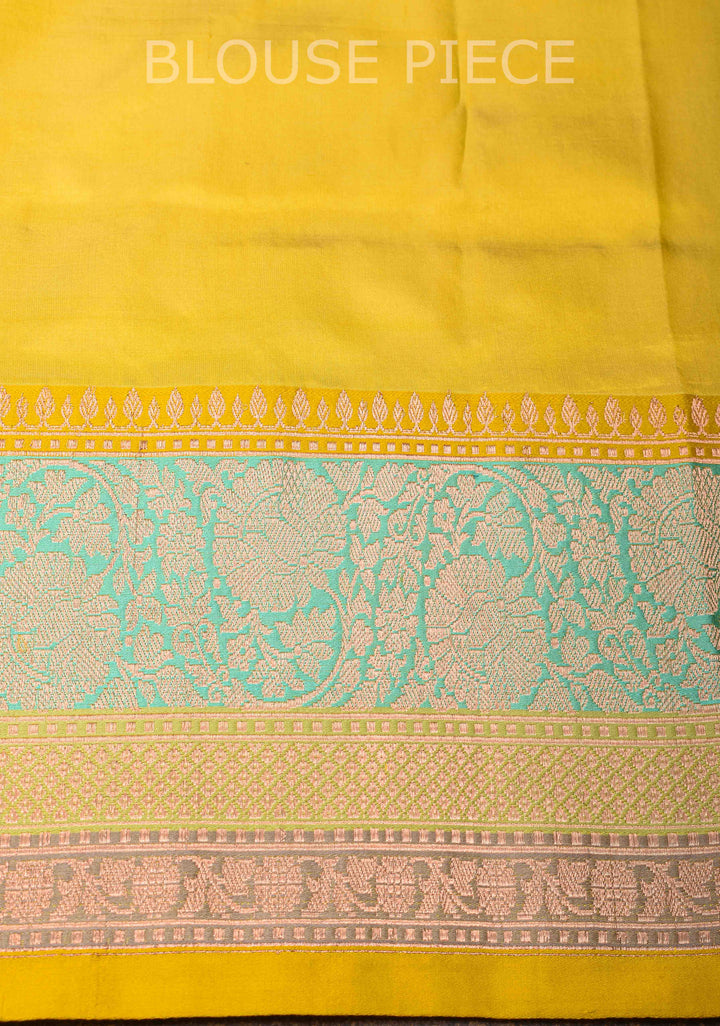 Gray Banarasi Katan silk saree with Meenakari Zari Buttas and Zari Border | SILK MARK CERTIFIED