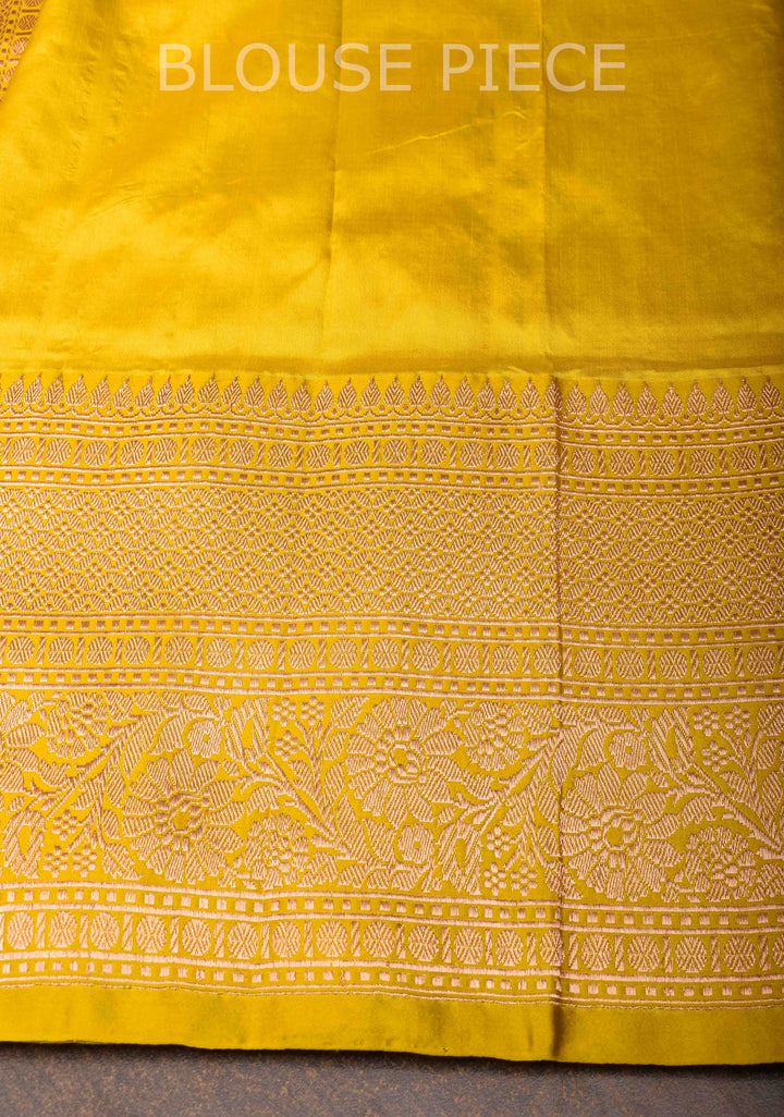Gray Banarasi Katan silk saree with Meenakari Zari Buttas and Contrast Zari Border | SILK MARK CERTIFIED