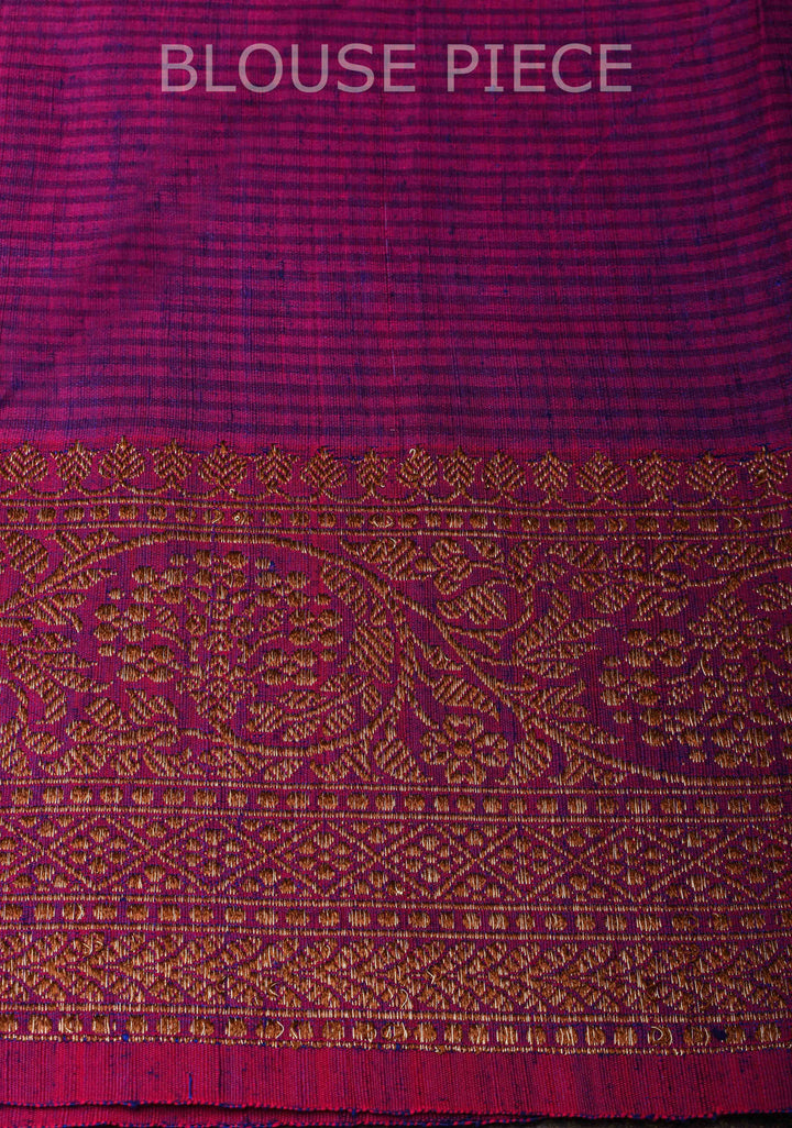 Pure Banarasi Dupion Silk Saree in Peacock Blue Dual Tone with Antique Floral Jaal and Contrast Zari Border  | SILK MARK CERTIFIED