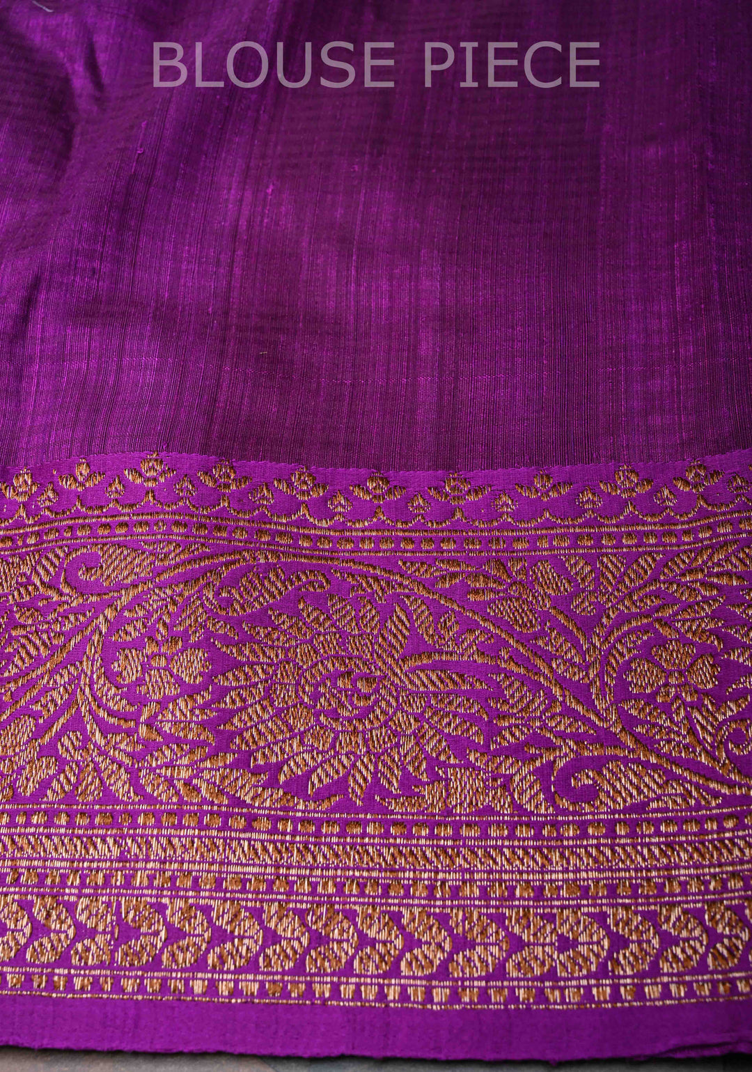 Amaranth Pink Pure Banarasi Dupion Silk Saree with Antique Zari Buttas and Contrast Zari Border | SILK MARK CERTIFIED