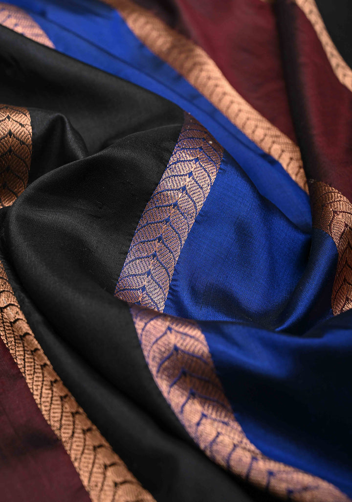 Banarasi Jharokha Pattern Katan silk saree in Multicolor and Zari Border | SILK MARK CERTIFIED