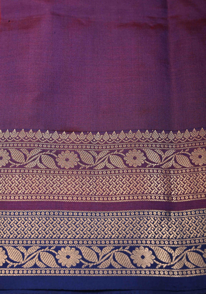 Red Wine Pure Banarasi Katan Silk Saree with Chunri Buttis and Zari Border | SILK MARK CERTIFIED