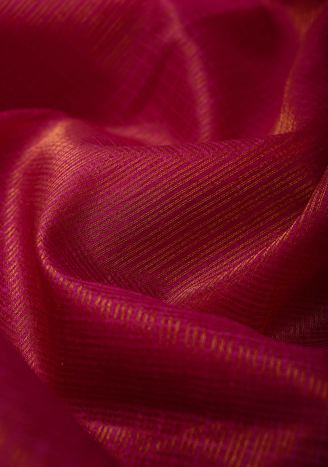 Pink Kota Doria Tissue Cotton Saree with Sona Rupa Zari Border