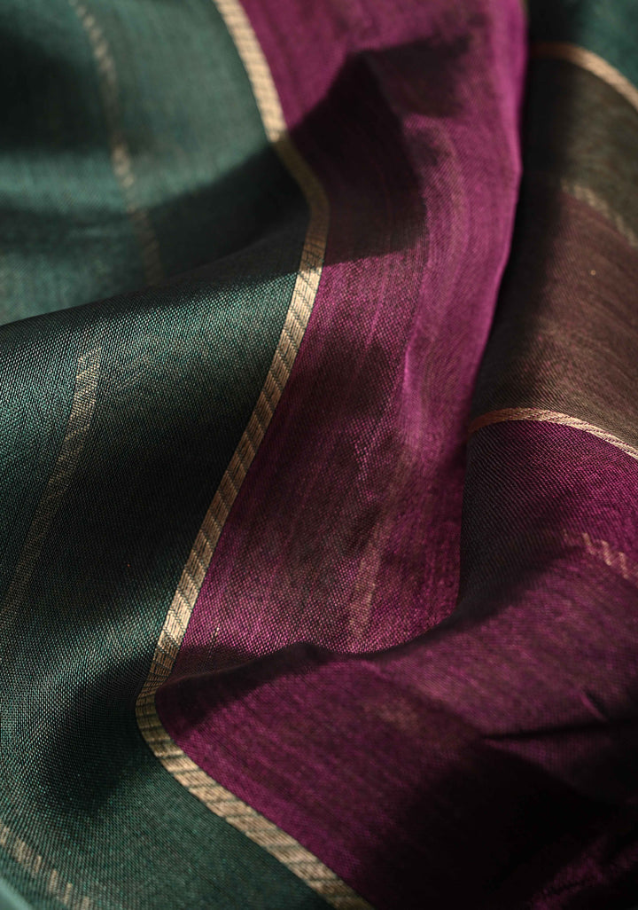 Multicolor  Organza Tissue Silk Saree with Sona Rupa Zari Buttas and Fancy Lace Trim Border | SILK MARK CERTIFIED