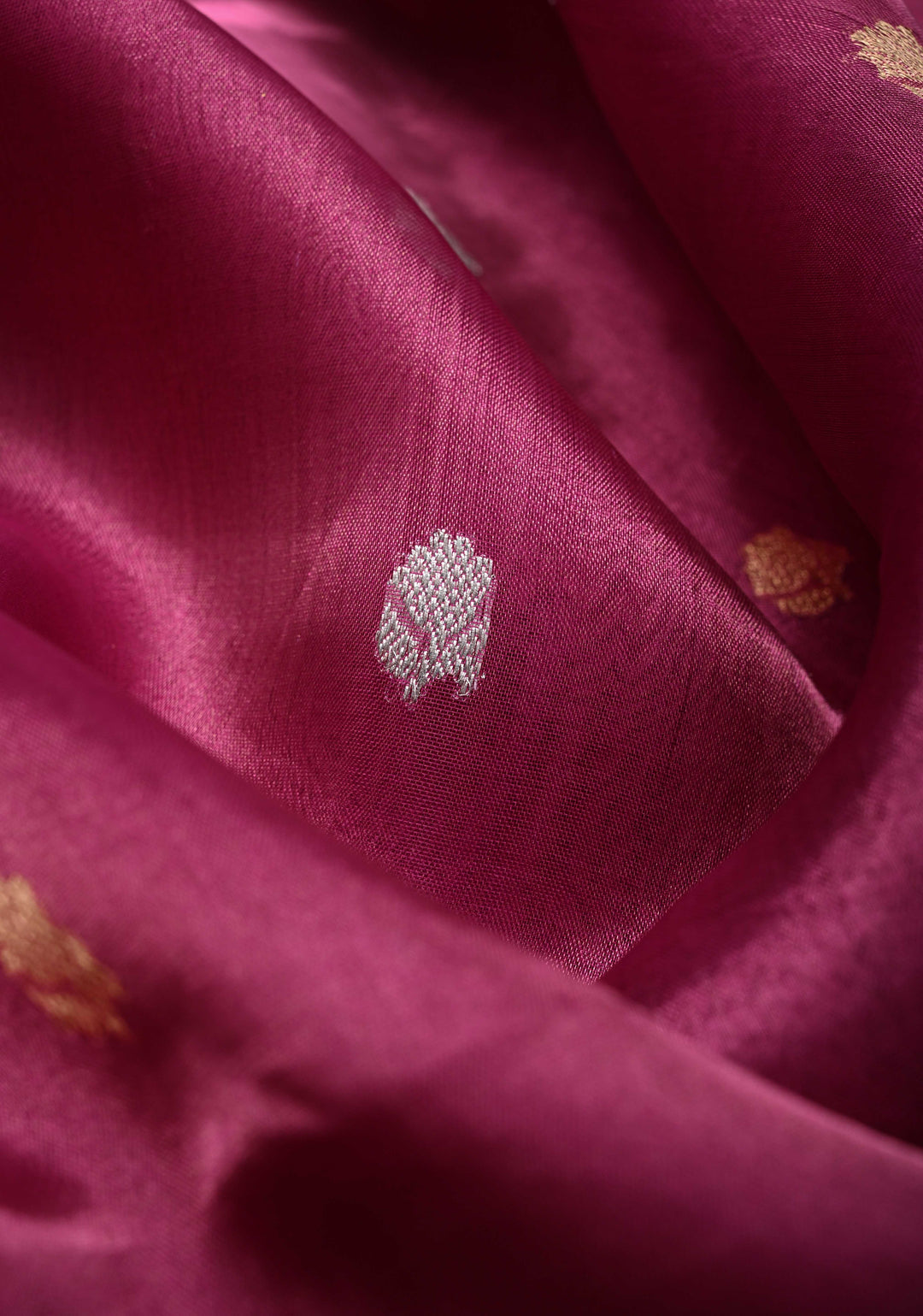 Bashful Pink Organza Tissue Silk Saree with Sona Rupa Zari Buttas and Fancy Lace Trim Border | SILK MARK CERTIFIED