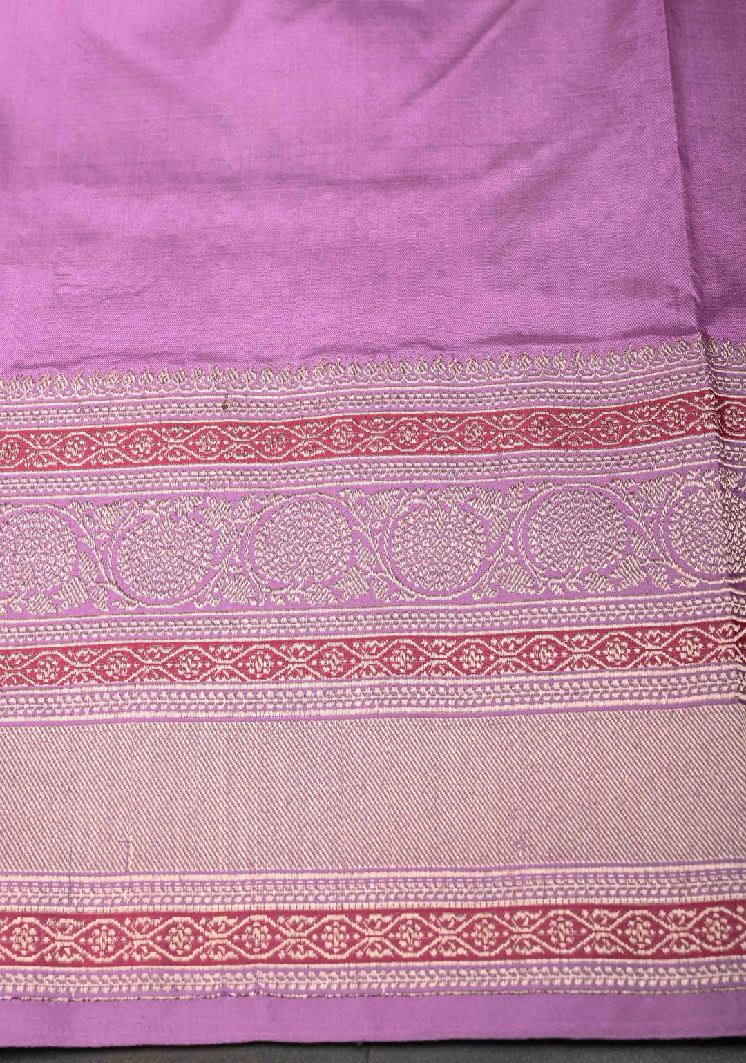 Ruddy Pink Pure Banarasi Katan Silk Saree with Zari Buttis and Contrast Meenakari Zari Border | SILK MARK CERTIFIED