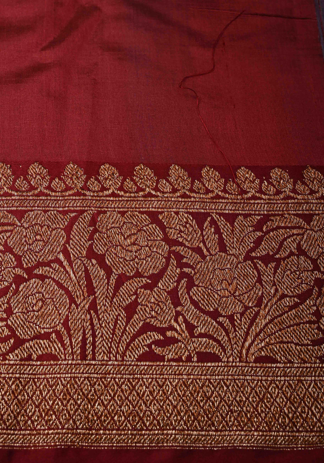 Bluish Gray Banarasi Tussar Silk Saree with Antique Zari Buttas and Contrast Zari Border | SILK MARK CERTIFIED