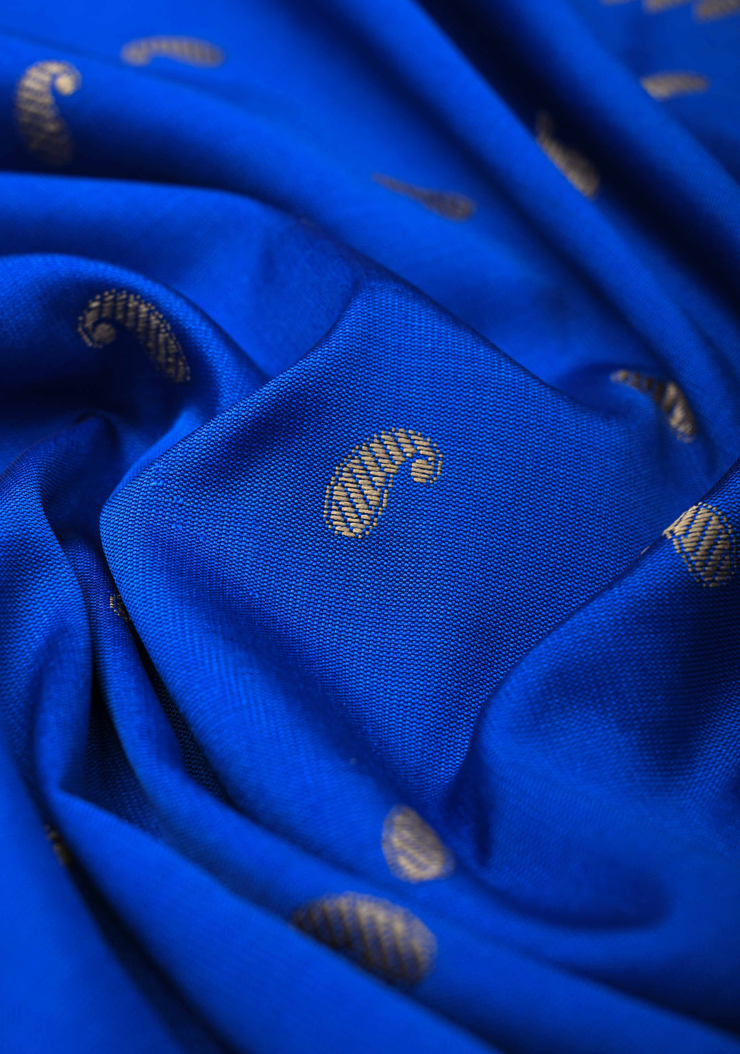 Royal Blue Art silk saree with Resham Paisley Buttis and Border