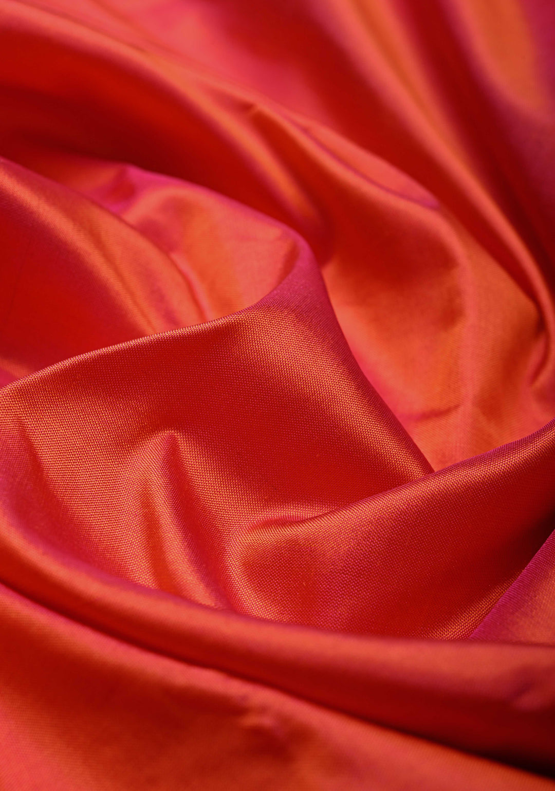 Orange Pink  Dual Tone Banarasi Katan Silk Saree with Ganga Ghat Temple Zari Border | SILK MARK CERTIFIED