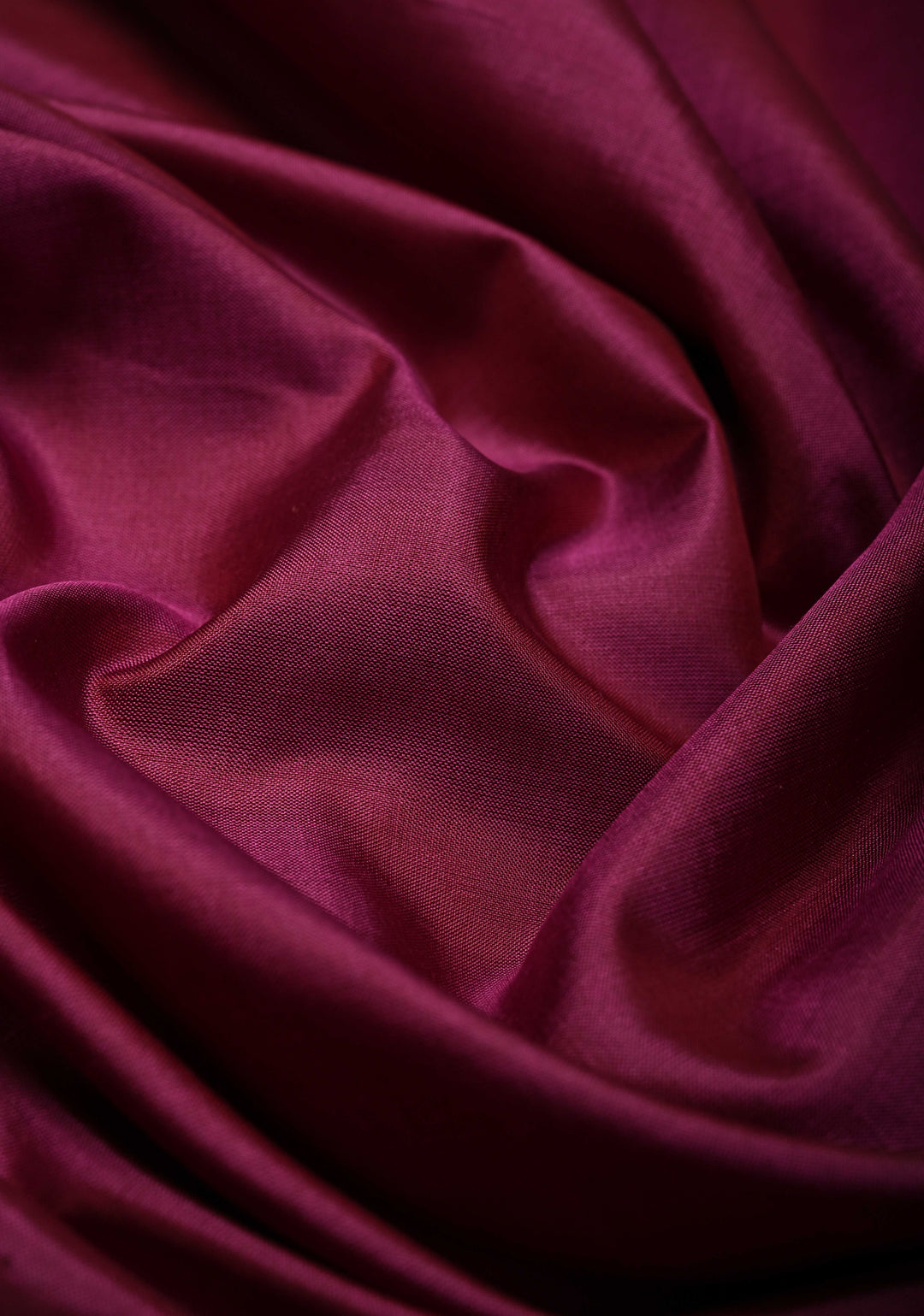 Deep Magenta Banarasi Katan Silk Saree with Ganga Ghat Temple Zari Border | SILK MARK CERTIFIED