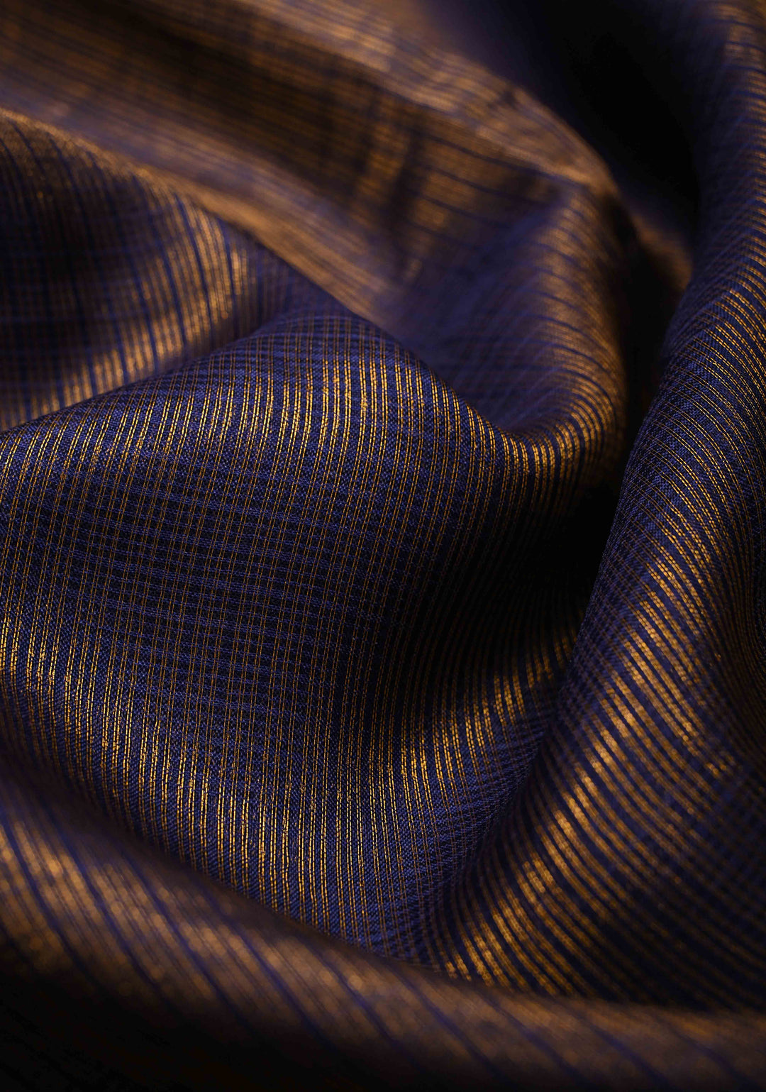 Blue Kota Doria Tissue Cotton Saree with Sona Rupa Zari Border