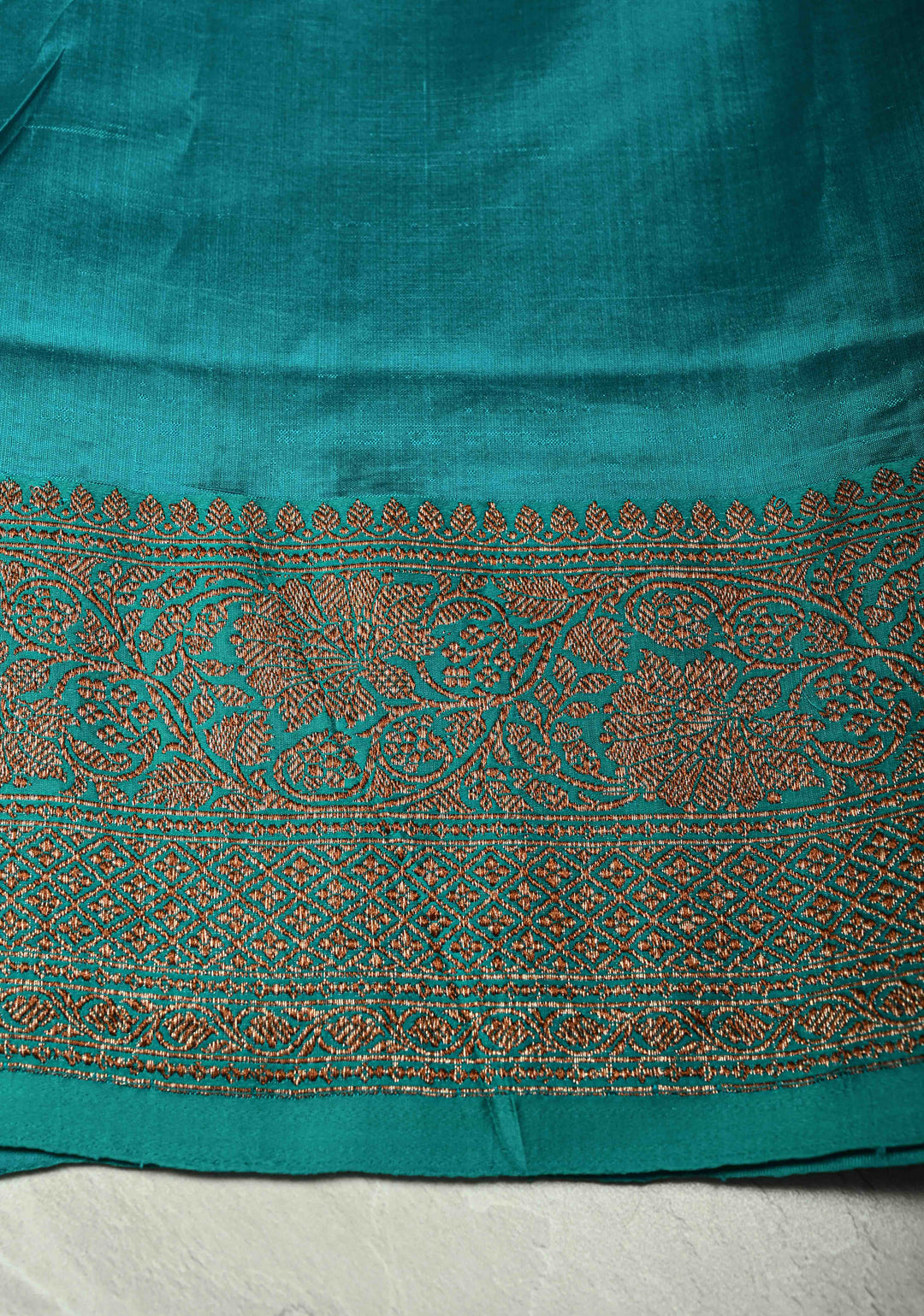 Onion Pink Banarasi Tussar Silk Saree with Antique Zari Buttas and Contrast Zari Border | SILK MARK CERTIFIED