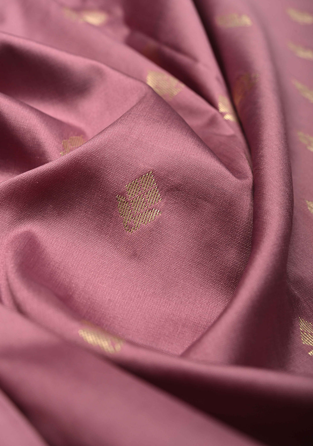 Rose Pink Semi Silk Saree with Zari Buttas and Temple Meenakari Zari Border