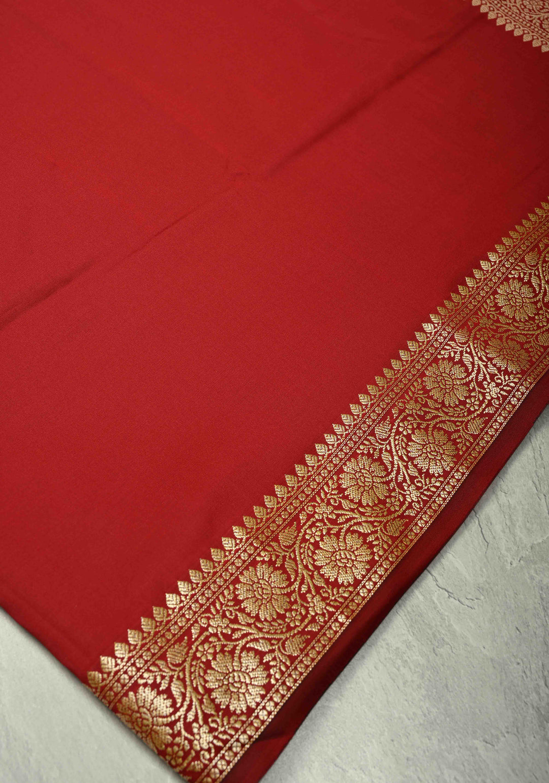Maroon Semi Silk Saree with Zari Border