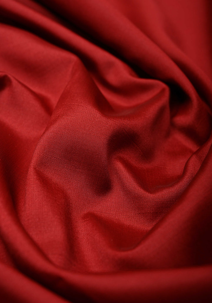 Maroon Semi Silk Saree with Zari Border