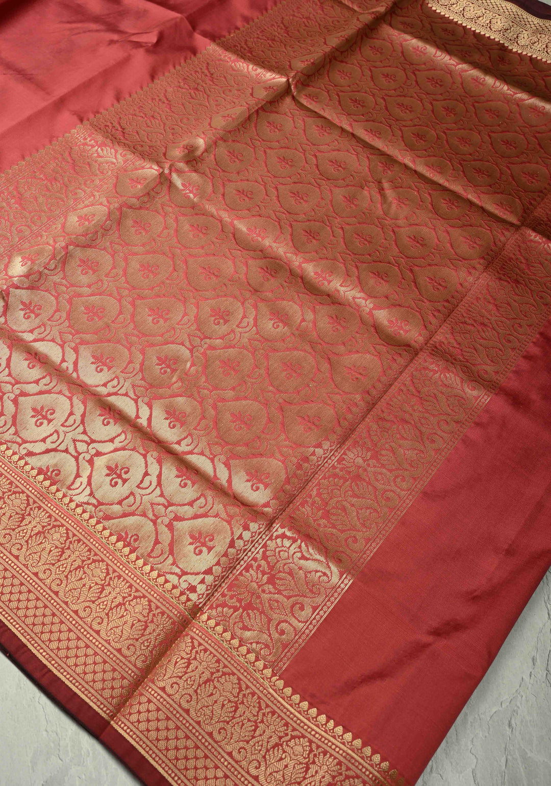 Rose Vale Semi Silk Saree with Zari Border