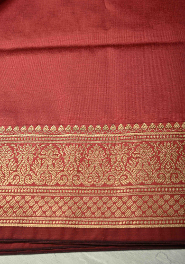 Rose Vale Semi Silk Saree with Zari Border