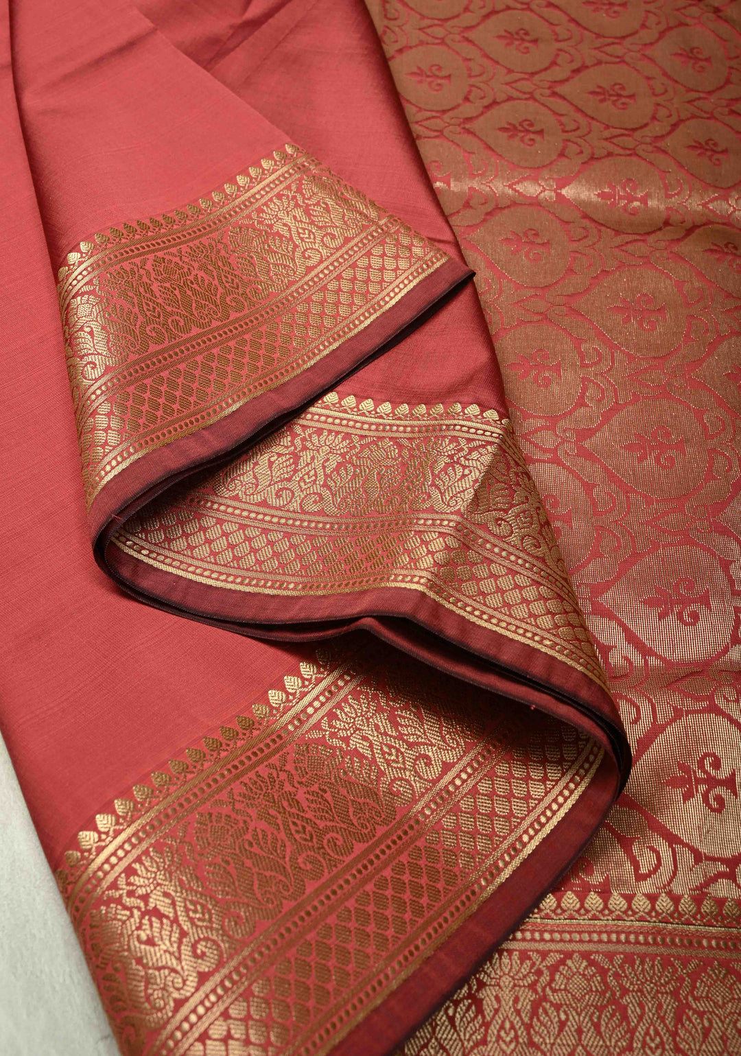 Rose Vale Semi Silk Saree with Zari Border