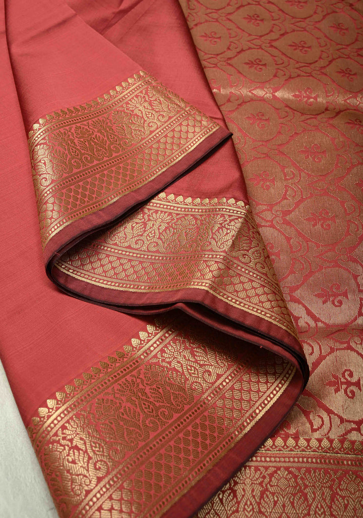 Rose Vale Semi Silk Saree with Zari Border