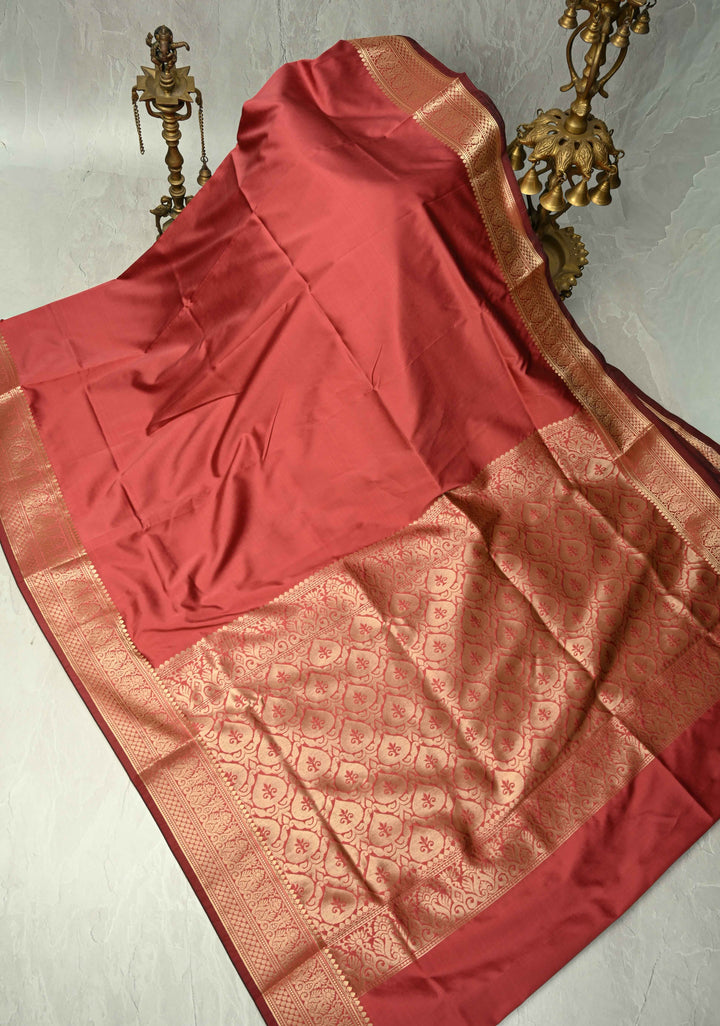 Rose Vale Semi Silk Saree with Zari Border