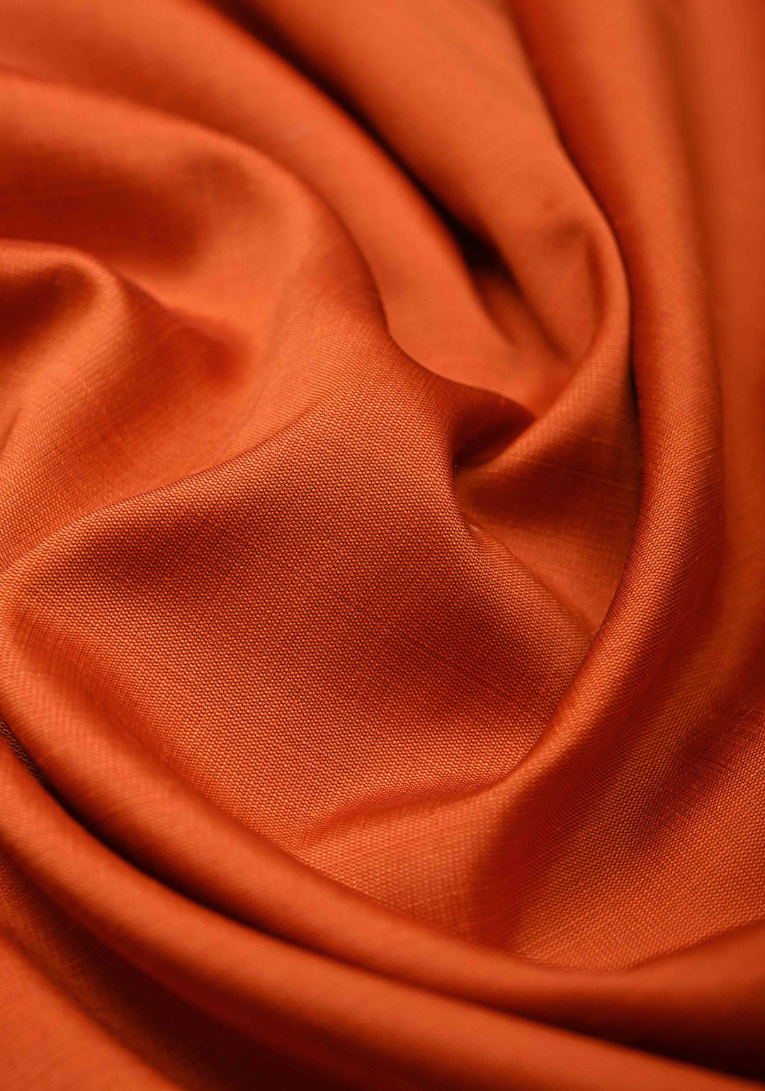 Orange Semi Silk Saree with Zari Border