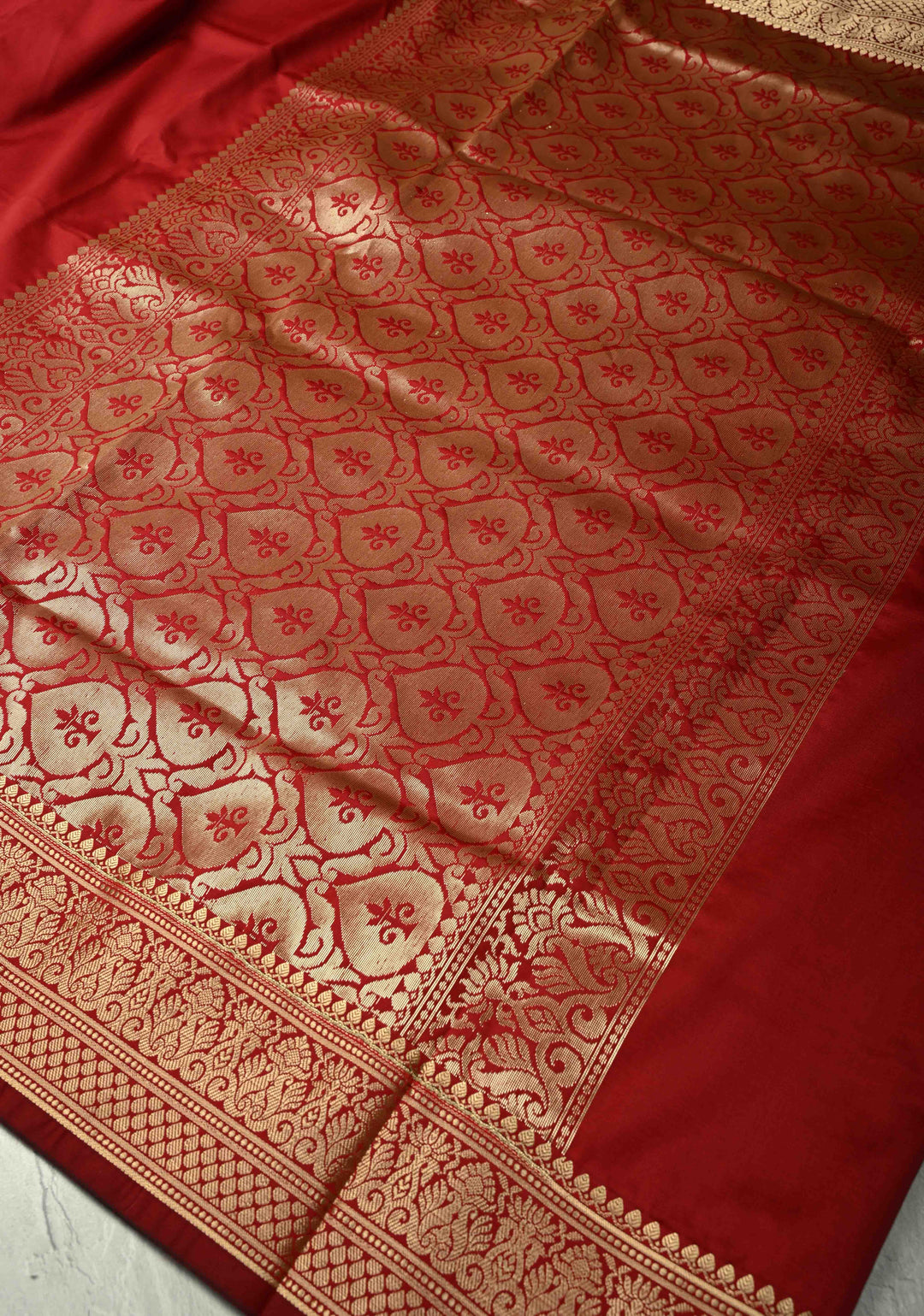 Maroon Semi Silk Saree with Zari Border