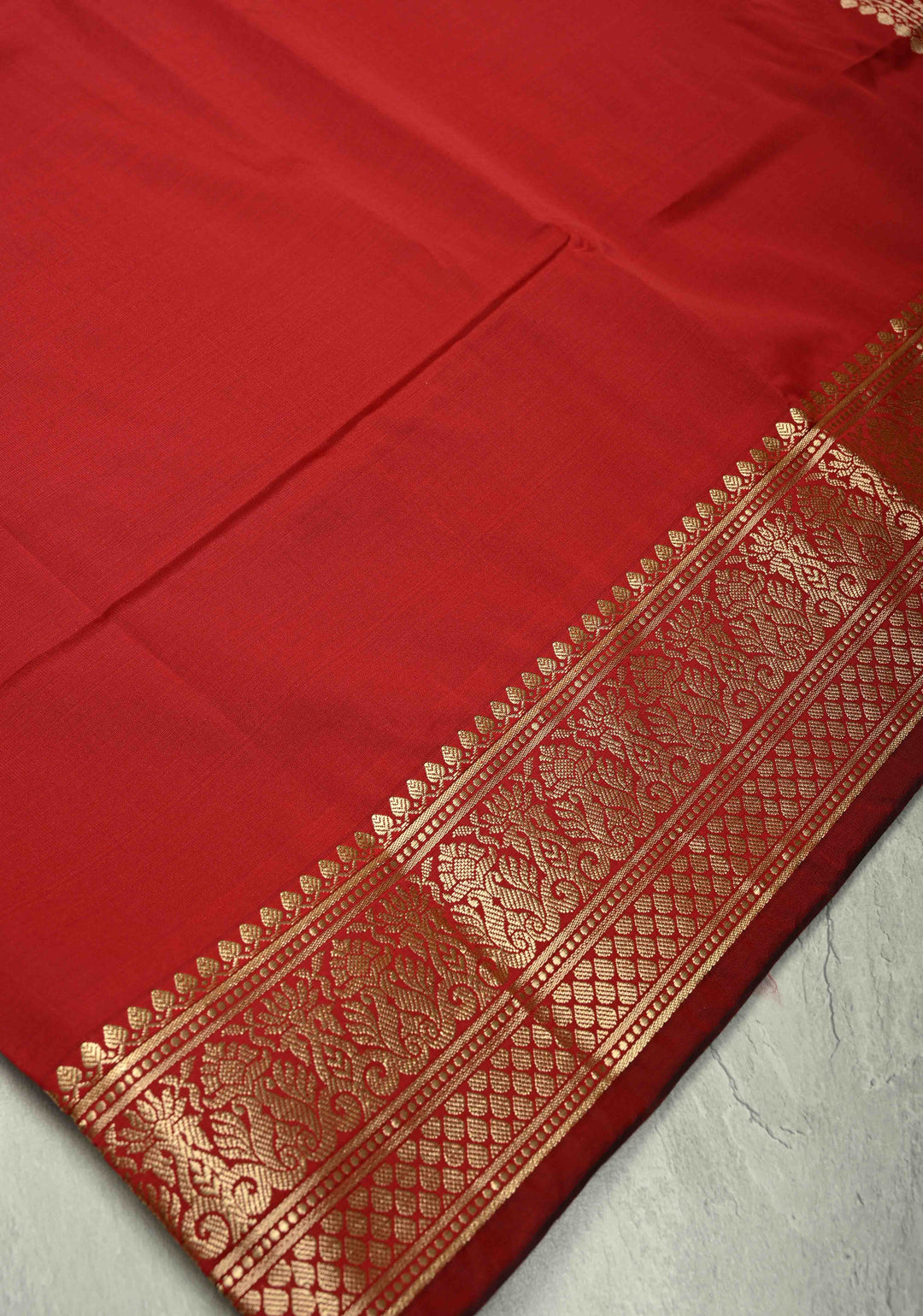 Maroon Semi Silk Saree with Zari Border