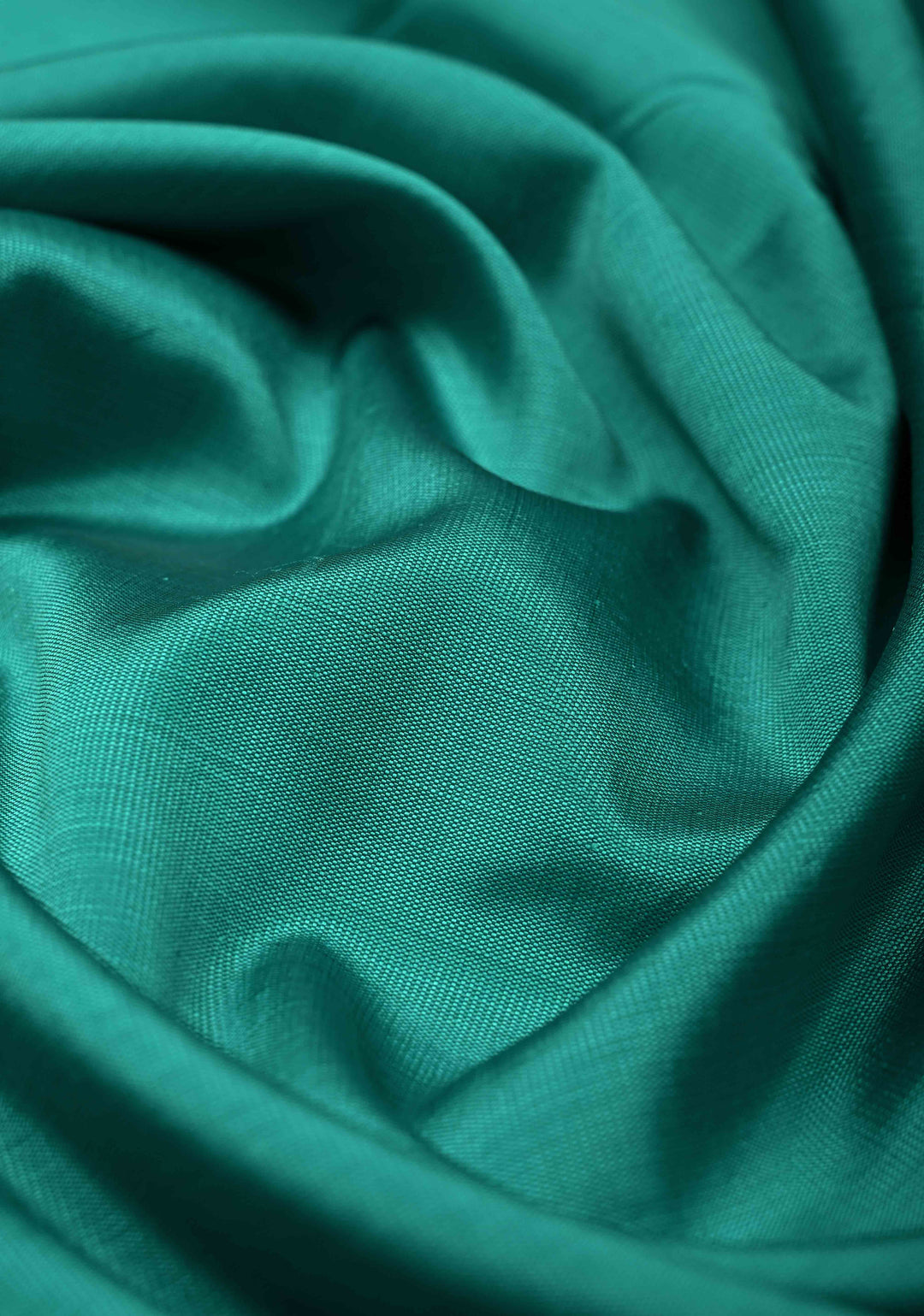 Rama Green Semi Silk Saree with Zari Border