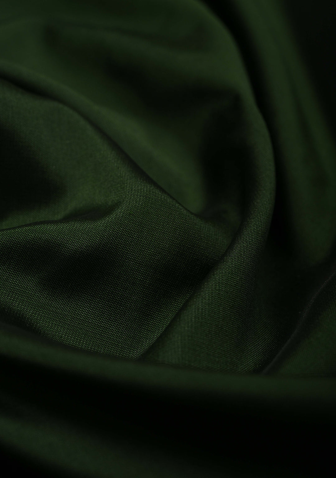 Deep Green Semi Silk Saree with Zari Border