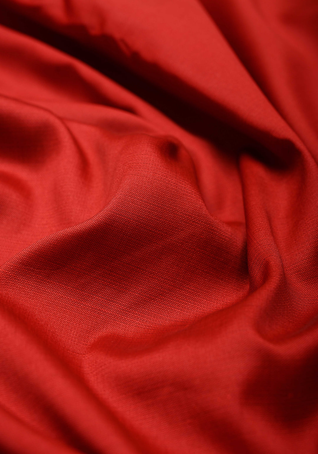 Crimson Red Semi Silk Saree with Zari Border