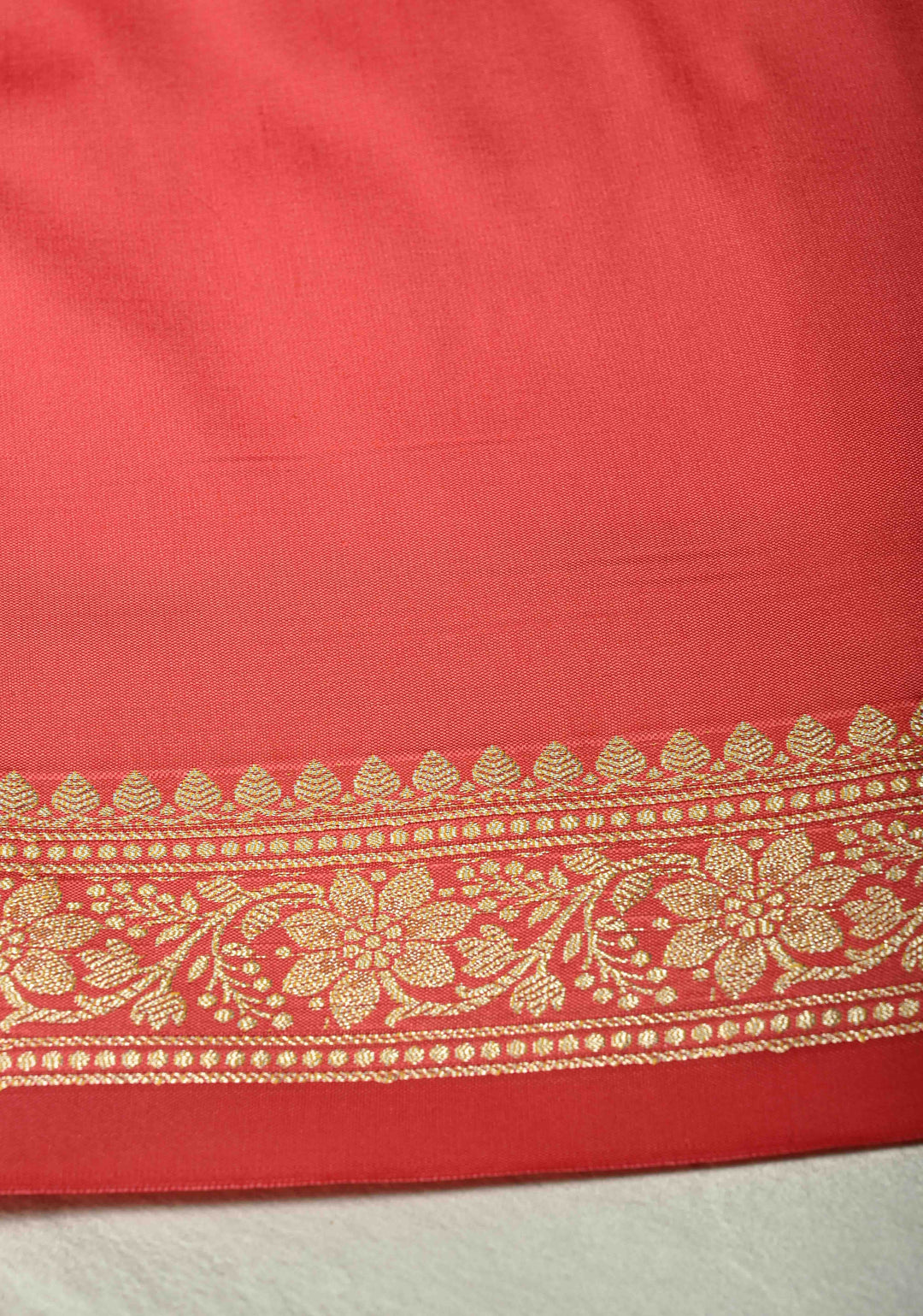 Amaranth Semi Silk Saree with Chunri Buttis and Minimal Zari Border