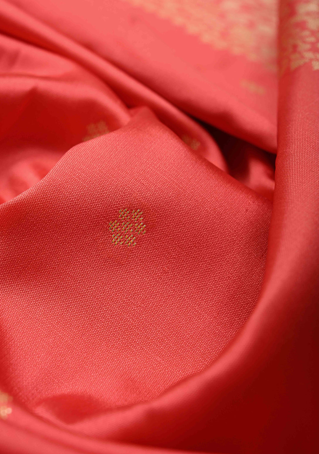 Amaranth Semi Silk Saree with Chunri Buttis and Minimal Zari Border