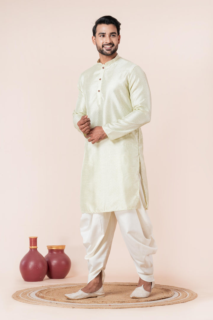 Men’s Morning Dew Silk Kurta | SHOBITAM