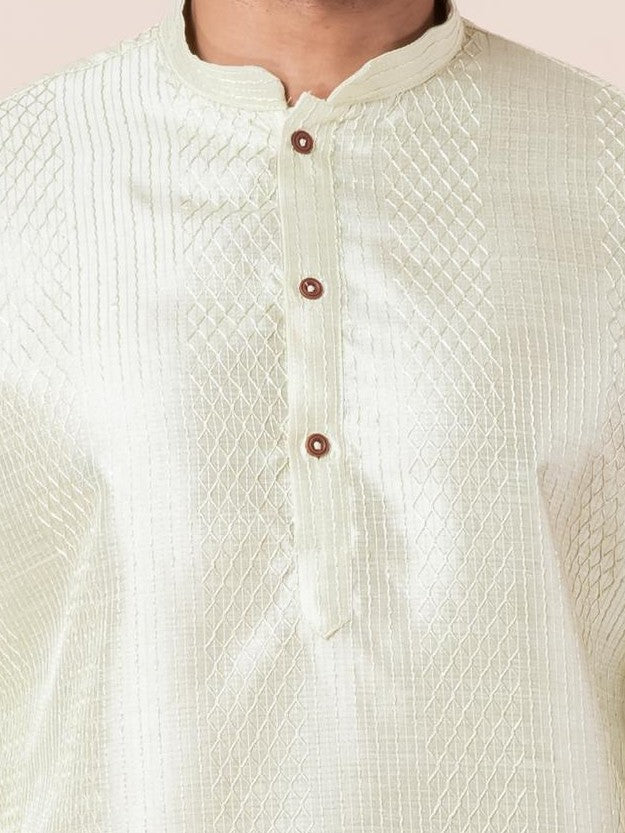 Men’s Morning Dew Silk Kurta | SHOBITAM