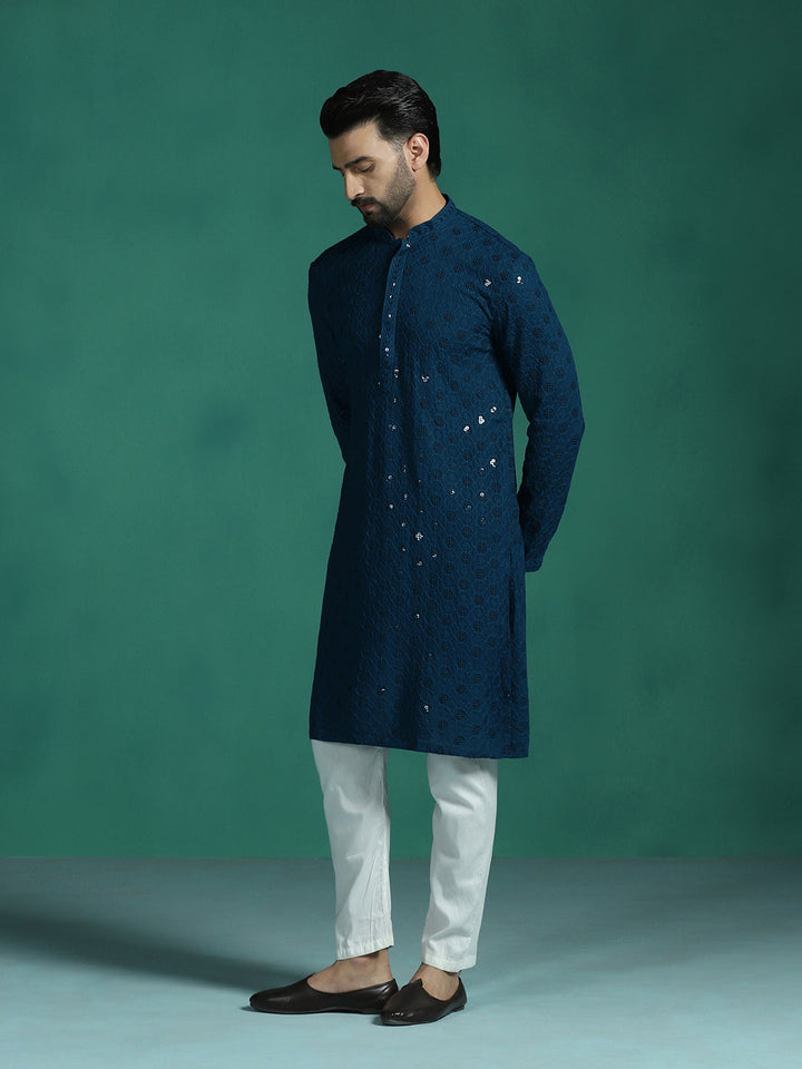 Neel Cotton Silk Kurta Set for Men | SHOBITAM