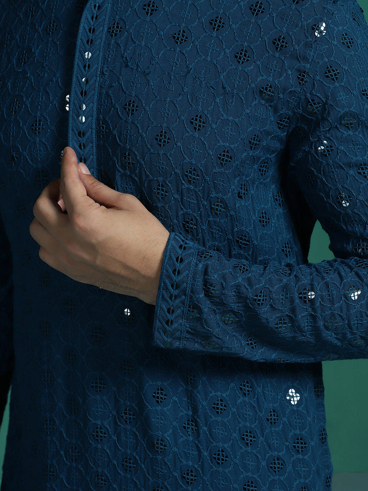 Neel Cotton Silk Kurta Set for Men | SHOBITAM