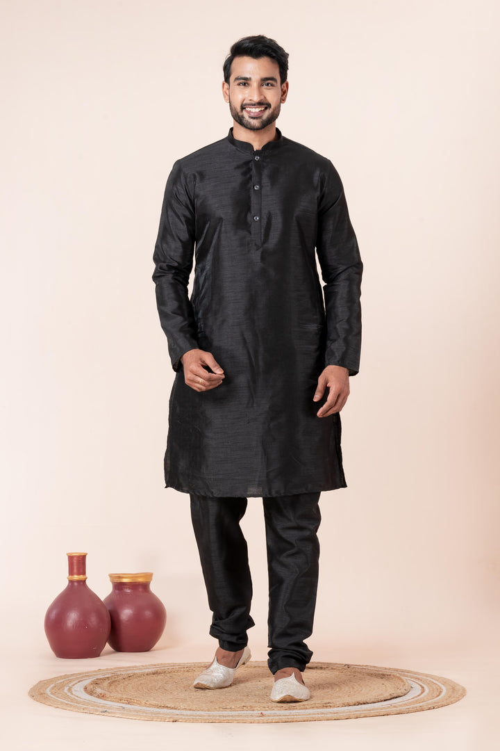 Shaam-E-Khaas Silk Kurta with Chudidaars  | SHOBITAM