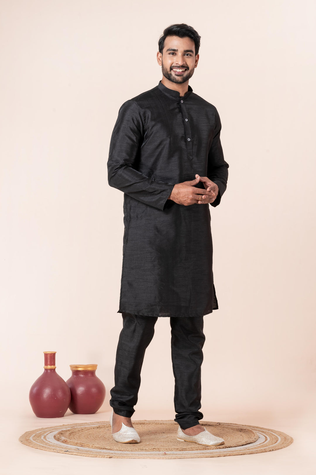 Shaam-E-Khaas Silk Kurta with Chudidaars  | SHOBITAM