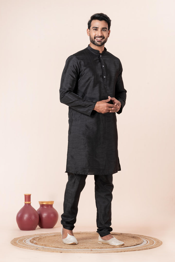 Shaam-E-Khaas Silk Kurta with Chudidaars  | SHOBITAM