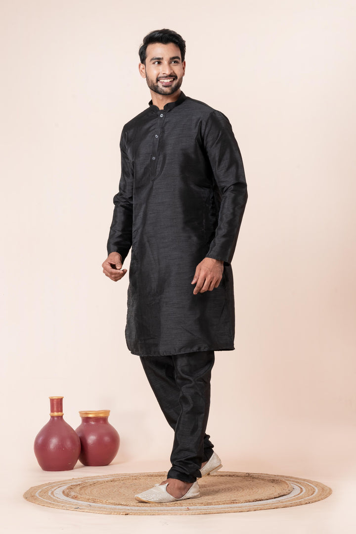 Shaam-E-Khaas Silk Kurta with Chudidaars  | SHOBITAM