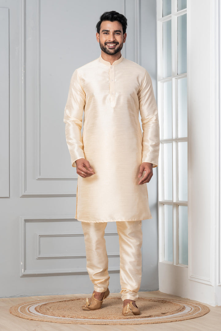 Signature Silk Kurta with Churidar for Men | SHOBITAM