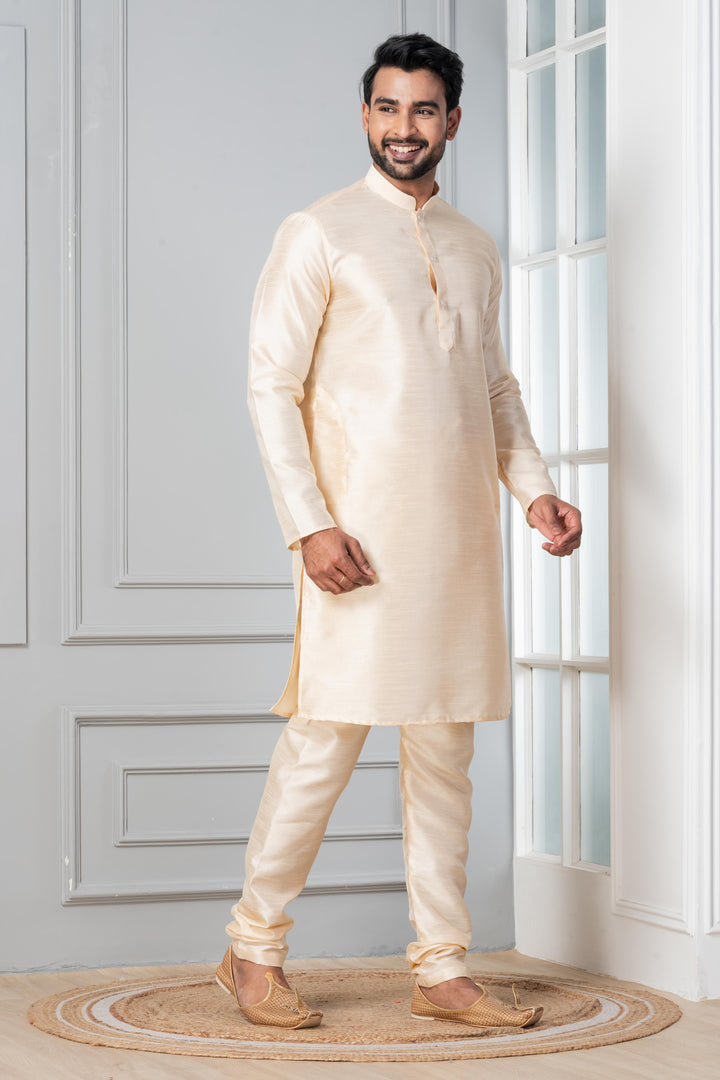 Signature Silk Kurta with Churidar for Men | SHOBITAM