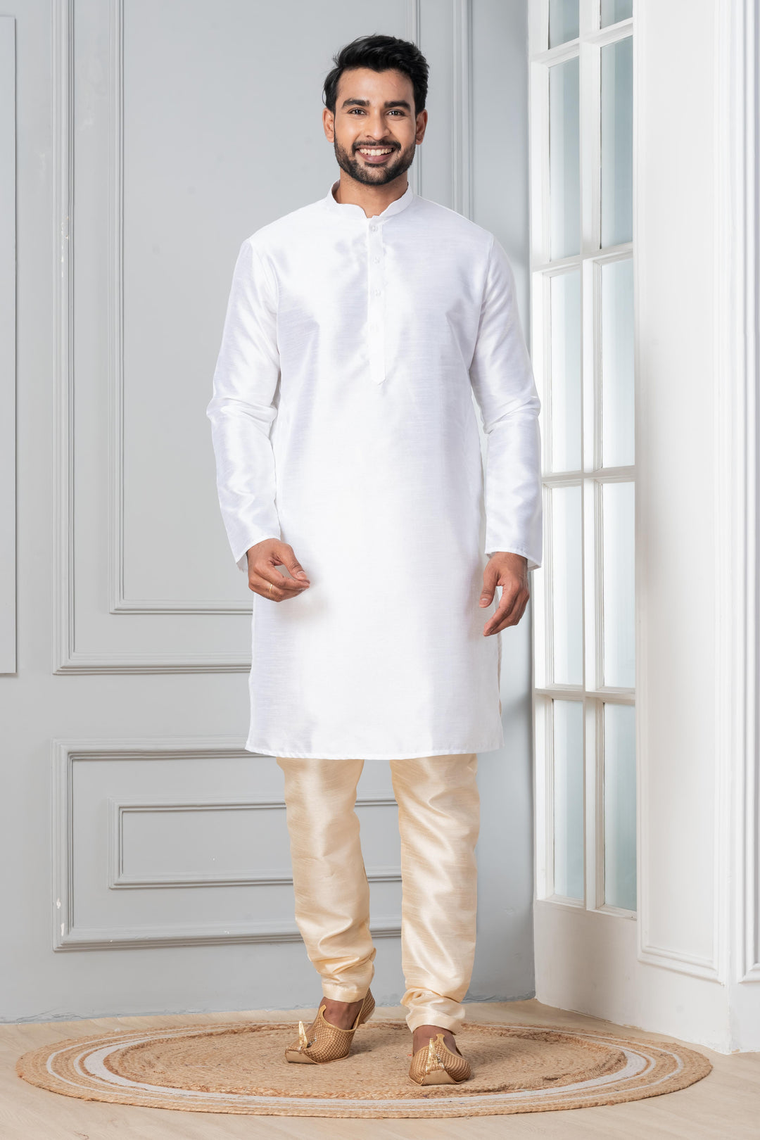 Shwet Classic Kurta Set for Men | SHOBITAM