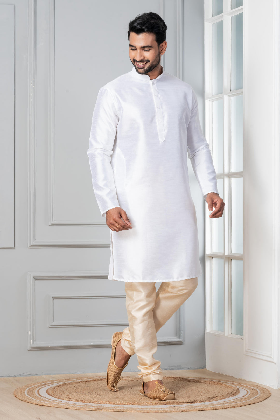 Shwet Classic Kurta Set for Men | SHOBITAM