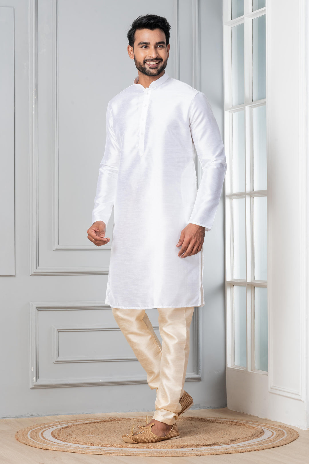 Shwet Classic Kurta Set for Men | SHOBITAM