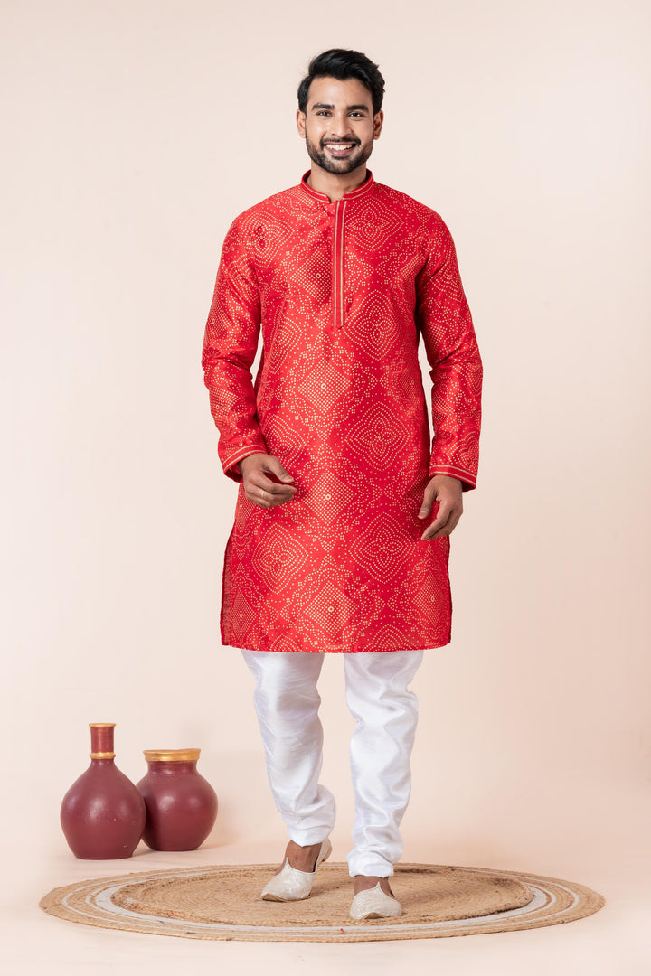 Bandhni Inspired Kurta Set | SHOBITAM